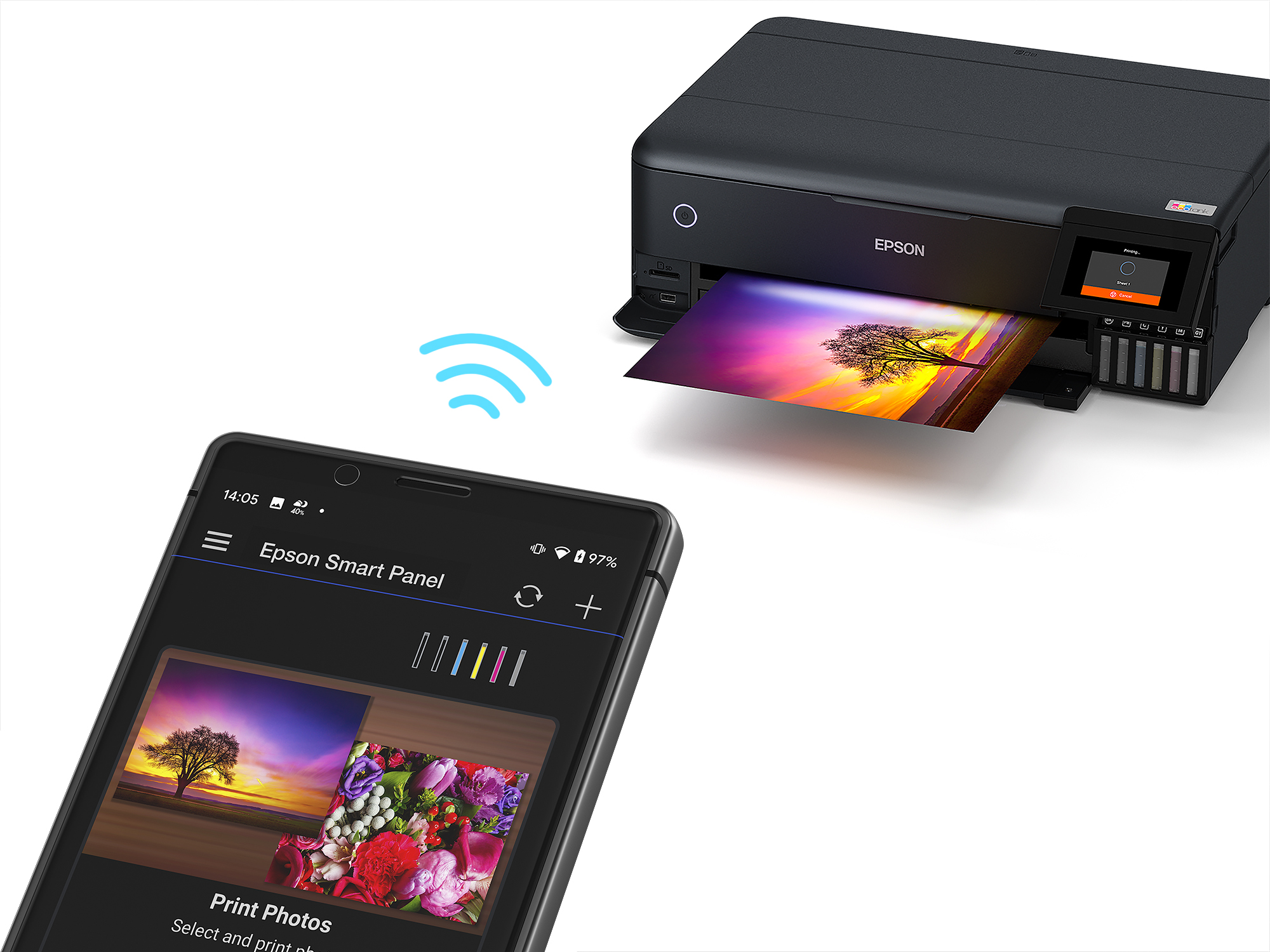 Epson Multifunctional Printer | EcoTank L8180 | Inkjet | Colour | Inkjet Multifunctional Printer | A3+ | Wi-Fi | Black