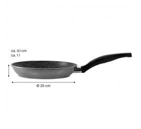 Stoneline | 6840 | Pan | Frying | Diameter 20 cm | Suitable for induction hob | Fixed handle | Anthracite