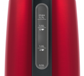 Bosch | Kettle | DesignLine TWK3P424 | Electric | 2400 W | 1.7 L | Stainless steel | 360° rotational base | Red