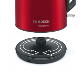 Bosch | Kettle | DesignLine TWK3P424 | Electric | 2400 W | 1.7 L | Stainless steel | 360° rotational base | Red