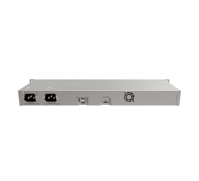Mikrotik Wired Ethernet Router RB1100AHx4 Dude Edition, 1U Rackmount, Quad core 1.4GHz CPU, 1 GB RAM, 128 MB, 60GB M.2 SSD included, 13xGigabit LAN, 1xSerial console port RS232, 2x SATA3 ports, 2xM.2 slots, PCB Temperature and Voltage Monitor (CAPsMAN, Mo
