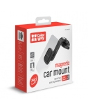ColorWay Magnetic Car Holder For Smartphone Dashboard-2 Magnetic Gray Panel or windshield mounting using a suction cup with a gel adhesive base. Fixing the smartphone with a plate that is glued to the case or to the back panel. Compact design, does not ta