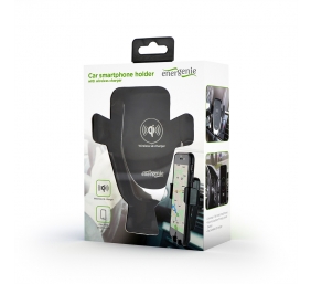 EnerGenie | EG-TA-CHAV-QI10-01 | Car smartphone holder with wireless charger | Built-in charger | Universal smartphone car holder with built-in wireless Qi fast charger, 10 W fast wireless Qi charging function to charge your phone while driving, Practical
