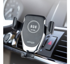 EnerGenie | EG-TA-CHAV-QI10-01 | Car smartphone holder with wireless charger | Built-in charger | Universal smartphone car holder with built-in wireless Qi fast charger, 10 W fast wireless Qi charging function to charge your phone while driving, Practical