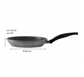 Stoneline | 7359 | Pan | Frying | Diameter 26 cm | Suitable for induction hob | Lid included | Fixed handle | Anthracite