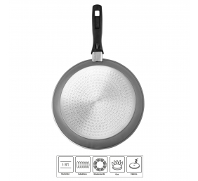 Stoneline | 7359 | Pan | Frying | Diameter 26 cm | Suitable for induction hob | Lid included | Fixed handle | Anthracite