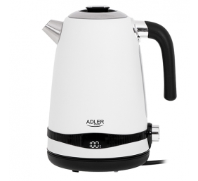 Adler | Kettle | AD 1295w | Electric | 2200 W | 1.7 L | Stainless steel | 360° rotational base | White