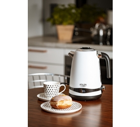 Adler | Kettle | AD 1295w | Electric | 2200 W | 1.7 L | Stainless steel | 360° rotational base | White