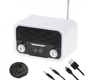 Adler | Bluetooth Radio | AD 1185 | AUX in | White