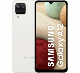 Samsung Galaxy A12  White, 6.5 ", PLS TFT LCD, 720 x 1600, Mediatek MT6765 Helio P35, Internal RAM 3 GB, 32 GB, MicroSD, Dual SIM, Nano-SIM, 3G, 4G, Main camera 48+5+2+2 MP, Secondary camera 8 MP, Android, 10.0, 5000 mAh