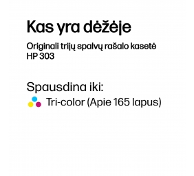 HP 303 Tri-color (T6N01AE) Rašalinė kasetė, CMY