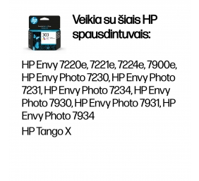 HP 303 Tri-color (T6N01AE) Rašalinė kasetė, CMY