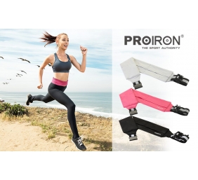 PROIRON Runners Waist Pack Running Belt, 46 x 9 cm; Waist size: 63 - 110 cm, Light Grey