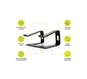 PORT DESIGNS | 901103 | Ergonomic Notebook stand | Notebook Stand | Black | 10-15.6 "