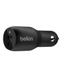 Belkin Dual USB-C Car Charger 36W BOOST CHARGE Black