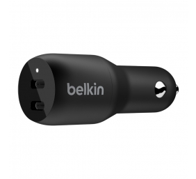 Belkin Dual USB-C Car Charger 36W BOOST CHARGE Black