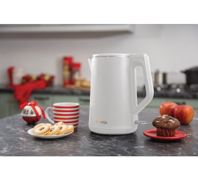 Gorenje | Kettle | K15DWW | Electric | 2200 W | 1.5 L | Plastic + metal | 360° rotational base | White