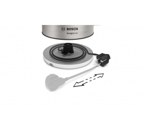 Bosch | Kettle | DesignLine TWK4P440 | Electric | 2400 W | 1.7 L | Stainless steel | 360° rotational base | Stainless steel/Black