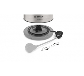 Bosch | Kettle | DesignLine TWK3P420 | Electric | 2400 W | 1.7 L | Stainless steel | 360° rotational base | Stainless steel/Black