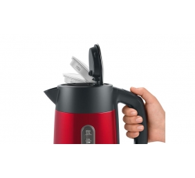 Bosch | Kettle | DesignLine TWK4P434 | Electric | 2400 W | 1.7 L | Stainless steel | 360° rotational base | Red/Black