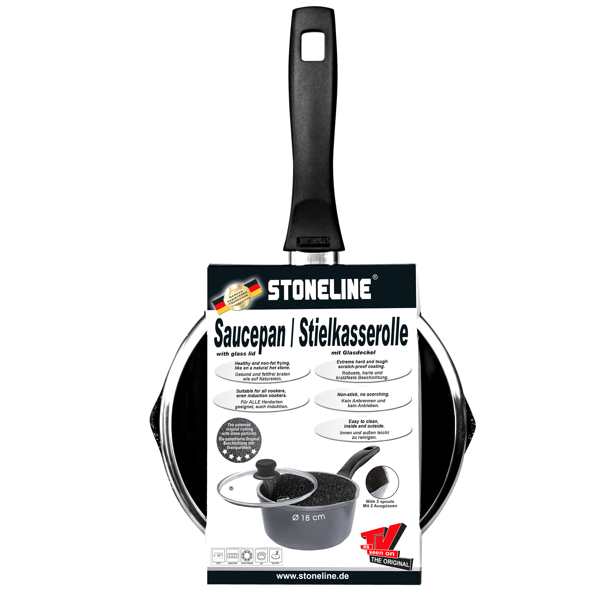 Stoneline | 12584 | 18 cm | Yes | Suitable for all cookers including induction | 18 cm | Anthracite | Lid included