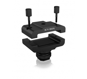 Raidsonic Enclosure clamp for camera IB-CA100 Black, Clamping width of 9 to 16 millimetres, all standard M.2 storage enclosures can be attached.