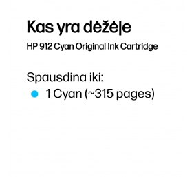 HP 912 (3YL77AE) Rašalinė kasetė, Žydra