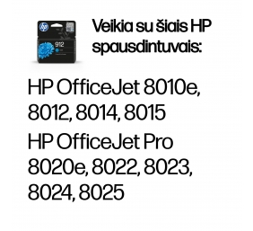 HP 912 (3YL77AE) Rašalinė kasetė, Žydra