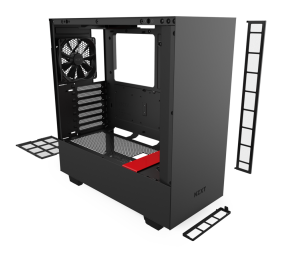NZXT H510 Side window, Black/Red, ATX, Power supply included No