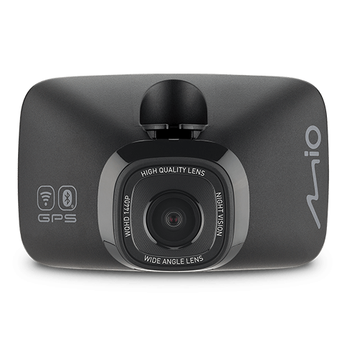 Mio MiVue 818 WQHD 2K 1440P GPS Wi-Fi Dash Cam Bluetooth Audio recorder
