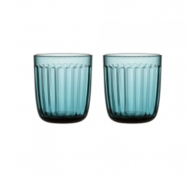 IITTALA Raami Water Glasses, 0,26l, 2 pcs, Sea Blue