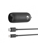 Belkin 20W USB-C PD Car Charger + USB-C to Lightning Cable BOOST CHARGE Black