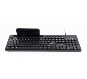 Gembird | Multimedia keyboard with phone stand | KB-UM-108 | Multimedia | Wired | US | Black