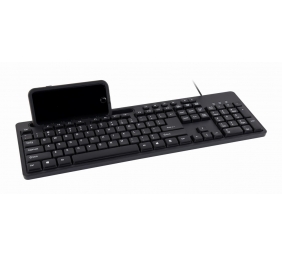 Gembird | Multimedia keyboard with phone stand | KB-UM-108 | Multimedia | Wired | US | Black
