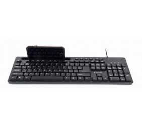 Gembird | Multimedia keyboard with phone stand | KB-UM-108 | Multimedia | Wired | US | Black | g