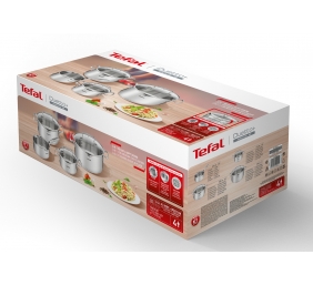 TEFAL | Duetto+ Stewpots set, 7 pcs | G719S734 | Stainless steel | Dishwasher proof | Lid included | Stainless steel