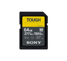 Sony | 64GB SF-M Series SDXC Class10 UHS-II U3 V60 Tough Memory Card | 64 GB | SDXC | Flash memory class 10