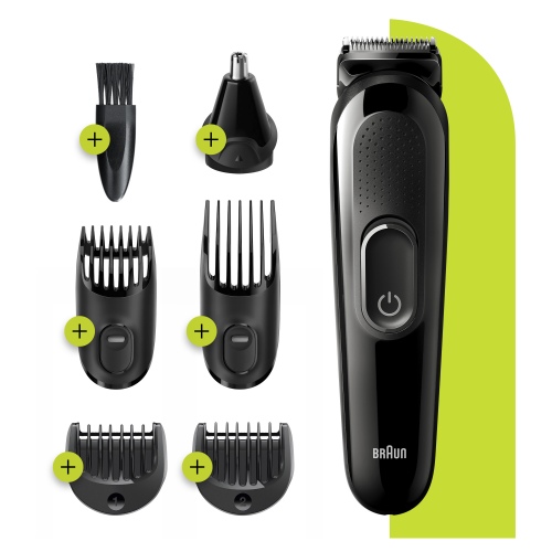 Plaukų kirpimo mašinėlė Braun MGK3220, 6-in-1, juoda