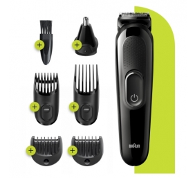 Plaukų kirpimo mašinėlė Braun MGK3220, 6-in-1, juoda