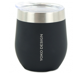 Yoko Design Isotherm mug with cup Isothermal, Black, Capacity 0.25 L, Bisphenol A (BPA) free