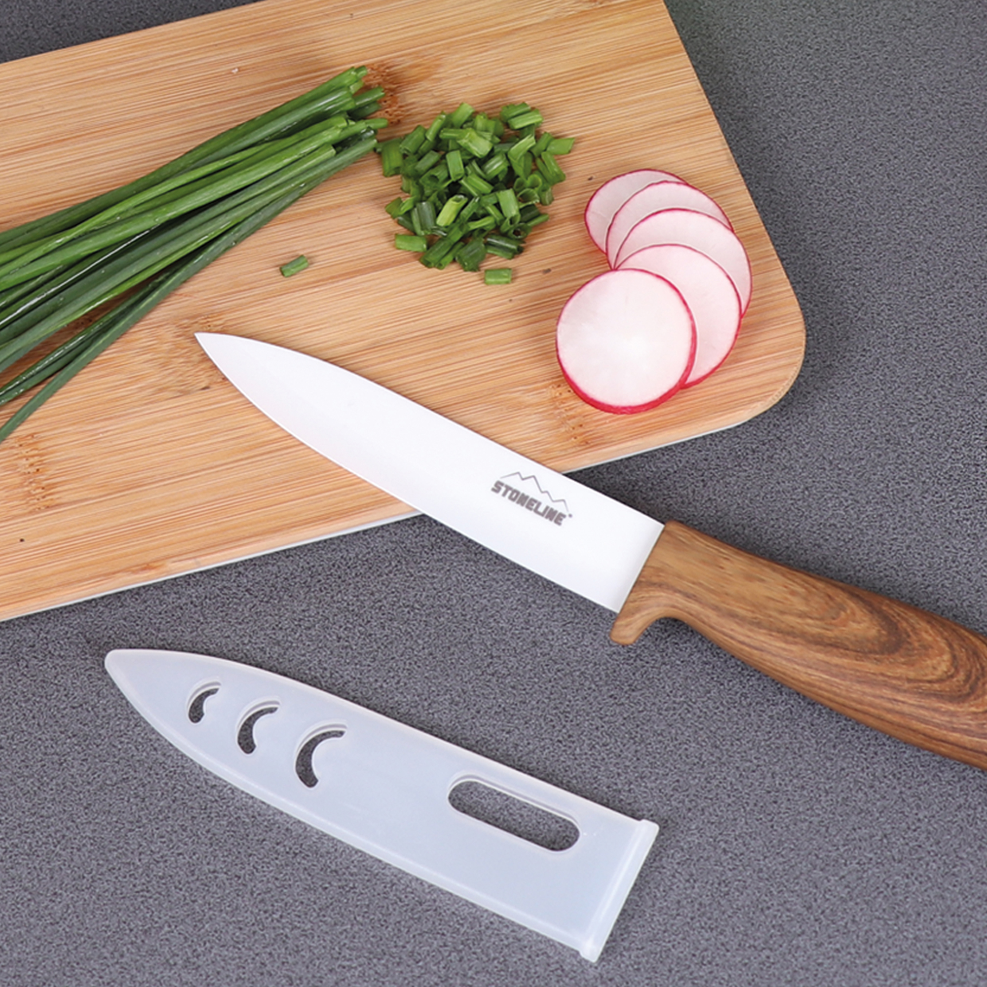 Stoneline | Back to Nature Universal Knife | 18314 | Ceramic knife | 1 pc(s) | White/Wood