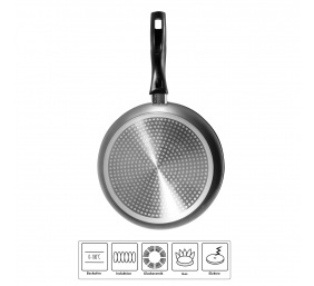 Stoneline | Pan Set of 2 | 10640 | Frying | Diameter 20/26 cm | Suitable for induction hob | Fixed handle | Anthracite