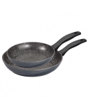 Stoneline Pan Set of 2 10640 Frying Diameter 20/26 cm Suitable for induction hob Fixed handle Anthracite