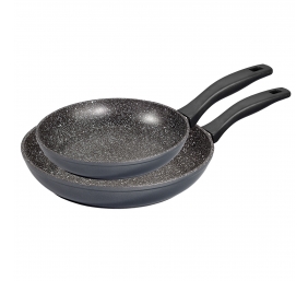 Stoneline | 10640 | Pan Set of 2 | Frying | Diameter 20/26 cm | Suitable for induction hob | Fixed handle | Anthracite