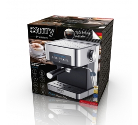 Camry | Espresso and Cappuccino Coffee Machine | CR 4410 | Pump pressure 15 bar | Built-in milk frother | Semi-automatic | 850 W | Black/Stainless steel