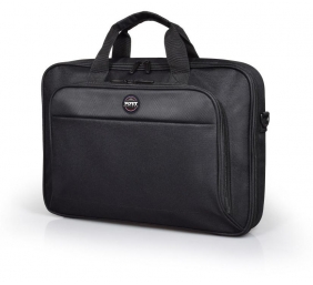 PORT DESIGNS HANOI II CLAMSHELL 13/14 Briefcase, Black | PORT DESIGNS | Fits up to size  " | Laptop case | HANOI II Clamshell | Notebook | Black | Shoulder strap