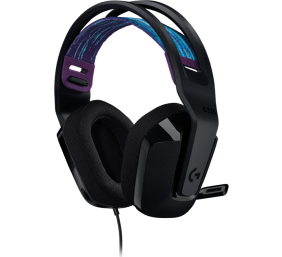 Žaidimų ausinės Logitech G335, juodos