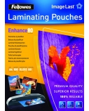 Fellowes | Laminating Pouch PREMIUM | A4 | Clear | Enhance 80 Micron thickness, 216x303 mm - A4, 100 pcs; Unique directional arrow quality mark disappears when laminated.
