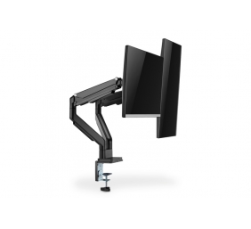 Digitus | Desk Mount | Universal Dual Monitor Mount with Gas Spring and Clamp Mount | Swivel, height adjustment, rotate | Black