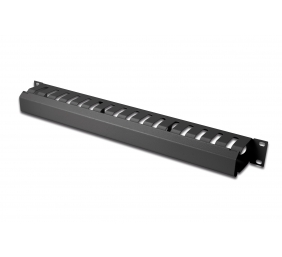 Digitus | 1U cable management cage detachable rear plate | DN-97617 | Black | For installation on the 483 mm (19“) profile rails
